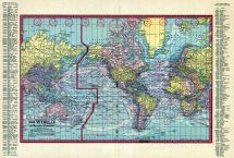 World on Mercators Projection, Allamakee County 1917 Waukon Standard Publishing